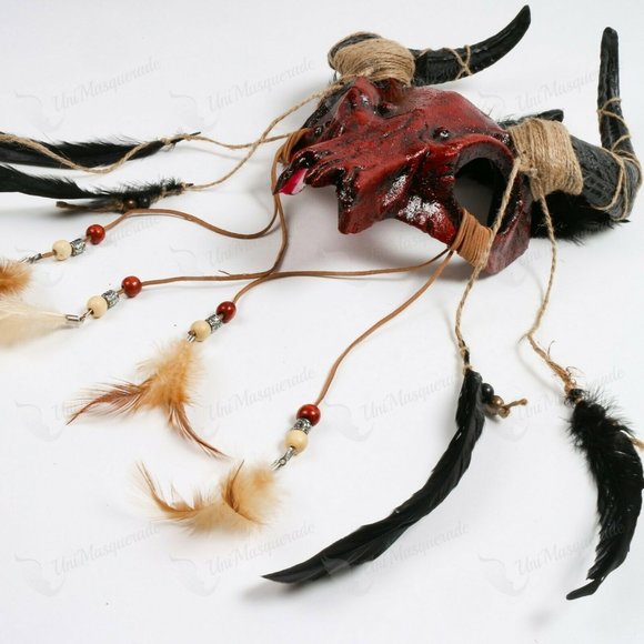 Devil Animal Skull Headpiece Costume Masquerade - Picture 4 of 5